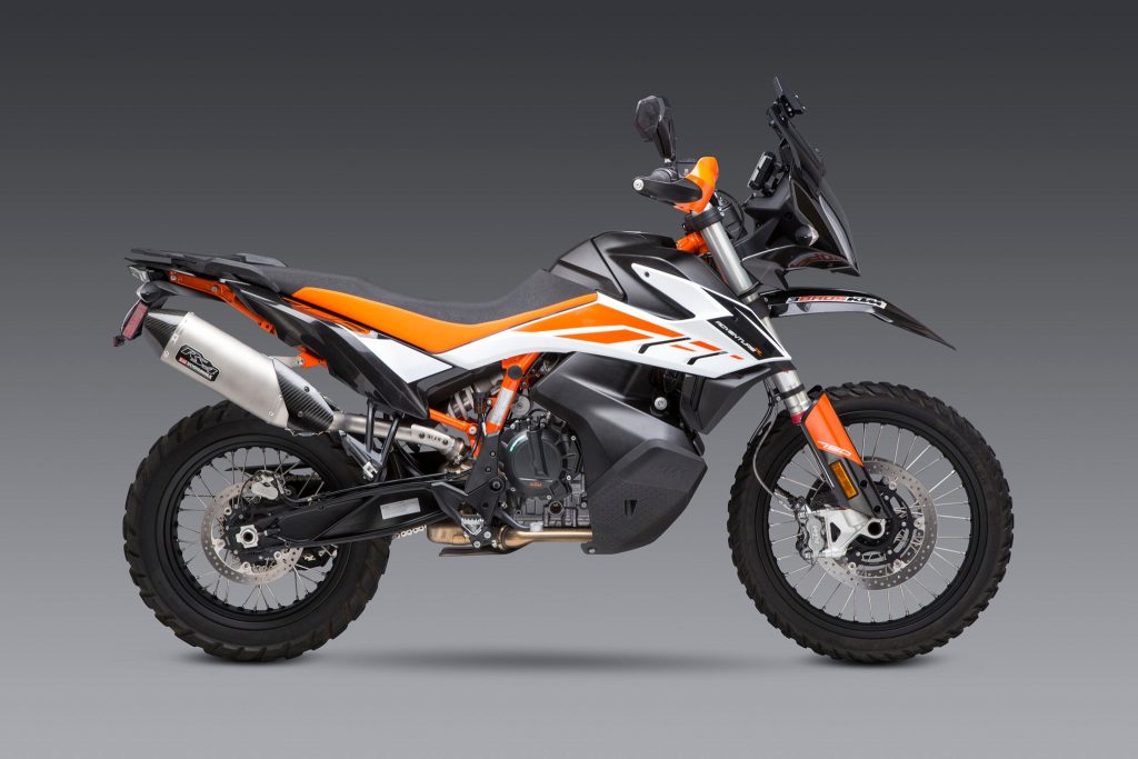 790/890 Adventure 19-23 / 22-23 Norden 901 RS-4 Stainless Slip-On Exhaust, w/ Stainless Muffler · Trasera