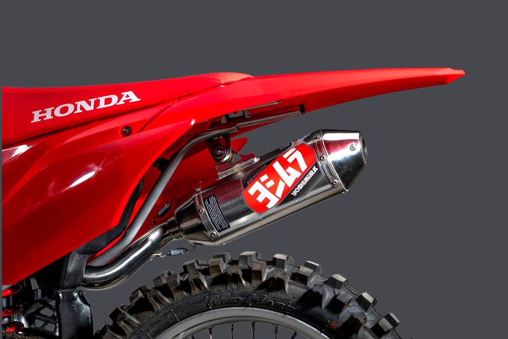 CRF250F 19-25 / CRF300F 2026 RS-2 Stainless Full Exhaust, w/ Aluminum Muffler · Frontal
