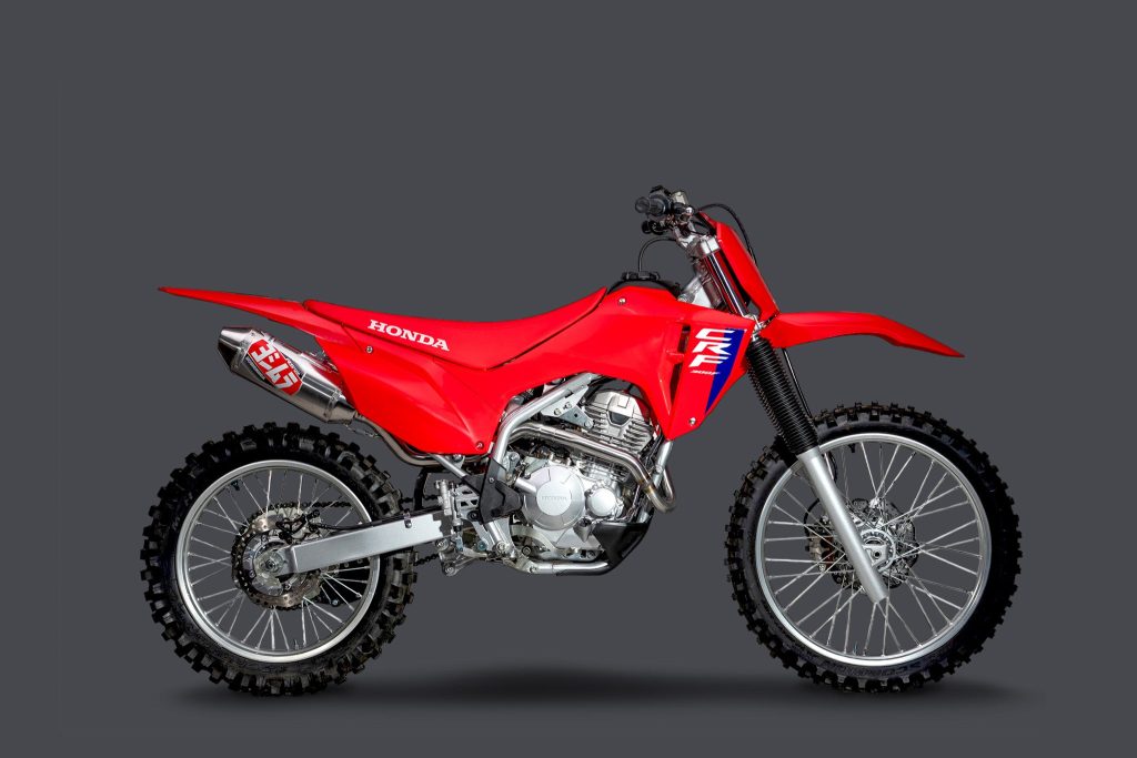 CRF250F 19-25 / CRF300F 2026 RS-2 Stainless Full Exhaust, w/ Aluminum Muffler · Lateral