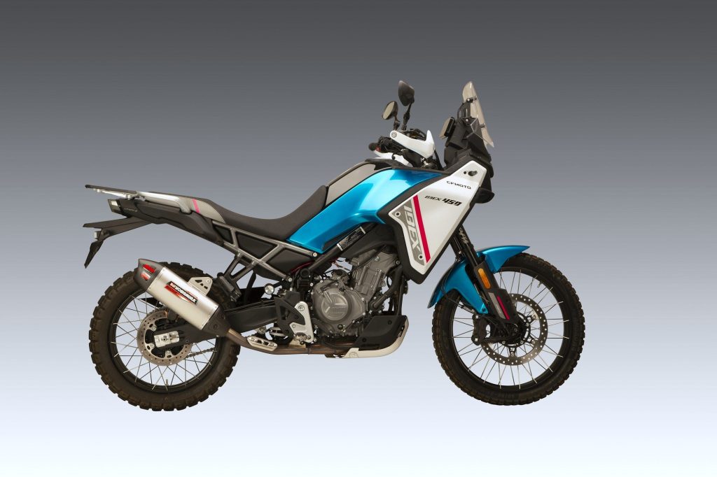 IBEX / MT 450 25-26 RS-12 ADV Stainless Slip-On Exhaust w/ Stainless Muffler · Lateral