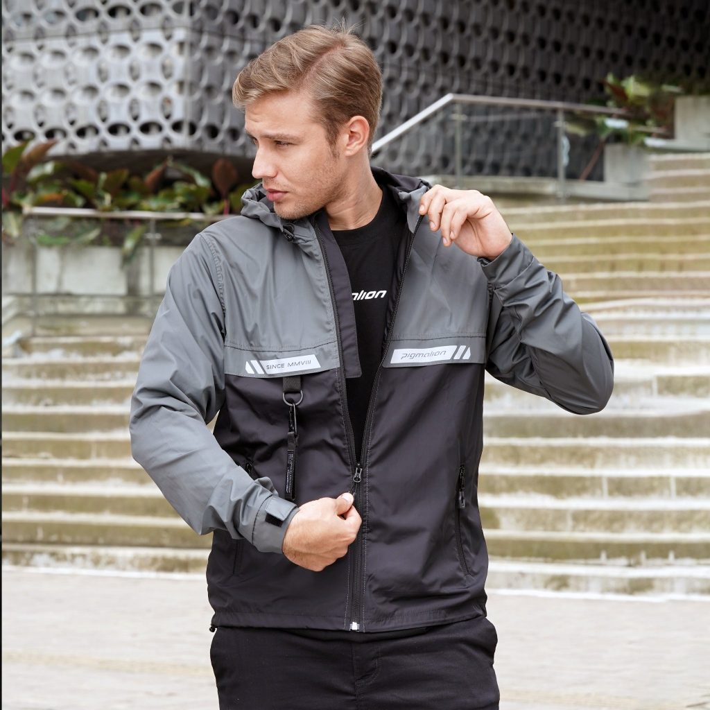 Cortavientos Euro Gris · Lateral