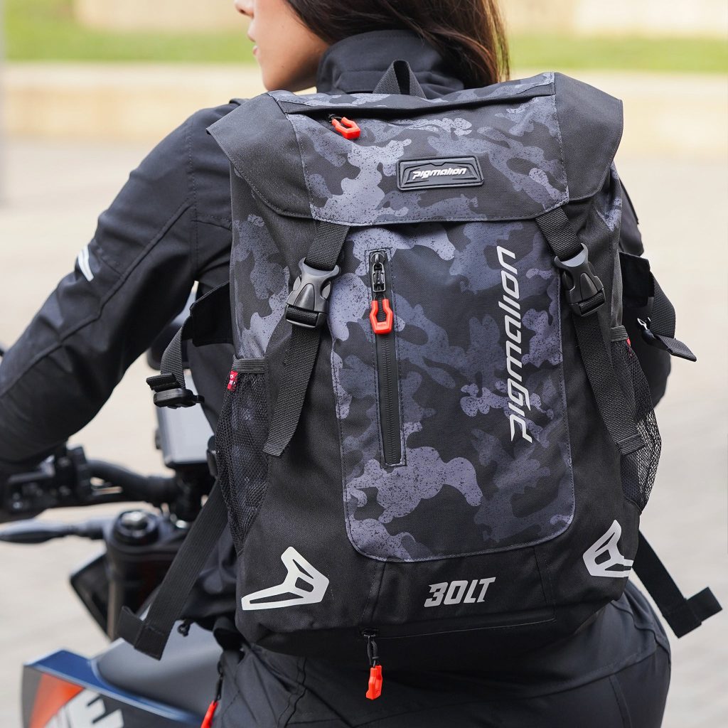 Motomorral Impermeable Camo Gris · Frontal