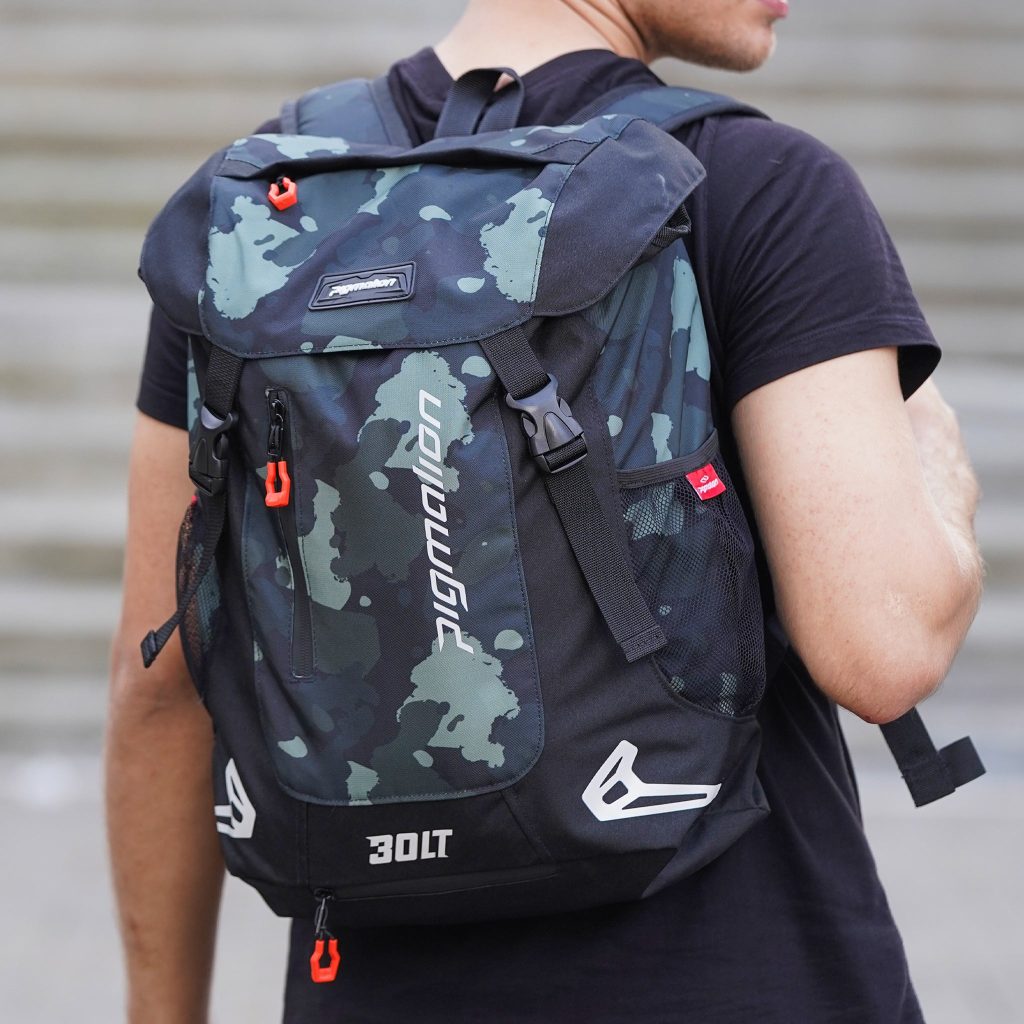 Motomorral Impermeable Camo Verde · Lateral
