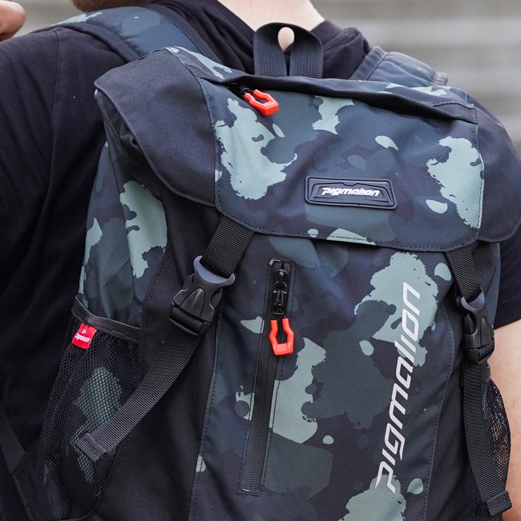 Motomorral Impermeable Camo Verde · Trasera