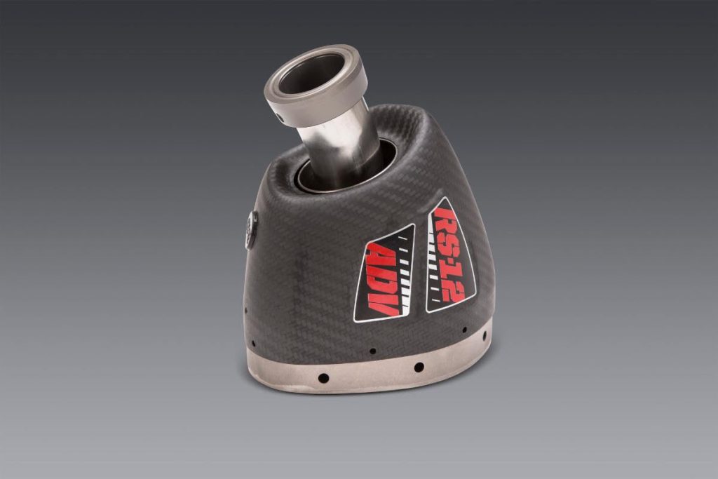 TENERE 700 21-26 RS-12 Stainless Slip-On Exhaust, w/ Stainless Muffler · Lateral